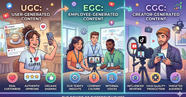 Ini Bedanya UGC, EGC, dan CGC: Singkat & Gampang Dipahami!